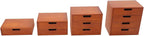 4-piece Drawer Cabinet, Organizer Sorter Container Keeper Unit Storage Box Stackable Chest Divider Shelf System with 10 Drawers & 4 Stackable Units for Home Office Study Room Dorm Bedroom(Brown)