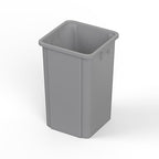 19 Gallon Gray Square Commercial Trash Garbage Can | Outdoor Office Restaurant School Kitchen
