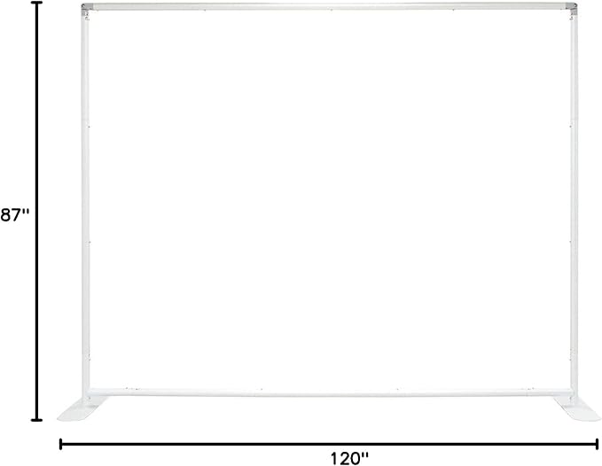 Custom Straight Tension Fabric Display Backdrop, Step and Repeat Backdrops for Events, Trade Show Display Backdrop Booth (Graphic with Stand, 10x8ft Double Sided Print)