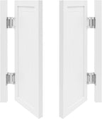 Solid Wood Interior Swing Door with Metal Hinges - Swinging Cafe Doors for Kitchen, Stairs, Bedroom Entrance & Partition (White, 31.5"X35.43")