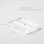 UNIQOOO 2" Clear Acrylic Stand | 10 Pack 2.8mm Slot Wedding Sign Holders, Perfect for Wedding, Table Number, Exhibition, Office, Restaurant, Business