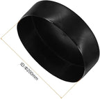 uxcell 4pcs Rubber End Caps 200mm ID Vinyl Round End Cap Cover Screw Thread Protectors Black, 50mm Height
