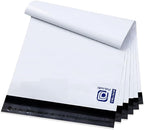POLYSELLS 100 Pack 12x15.5 Inch White Poly Mailers Shipping Envelopes, Strong Adhesive Sealing, Waterproof, and Tear-resistant Postal Mailing Bags for Clothing, Books, and Accessories