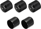 uxcell 5pcs Rubber End Caps 31mm ID Vinyl Round Tube Bolt Cap Cover Screw Thread Protectors Black