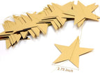 Gold Star Garland Banner Decorations - 156 Feet Bright Gold Paper Garland Hanging Decorations, Glitter Star Bunting Banner for Wedding, Birthday, Holiday, Christmas Party