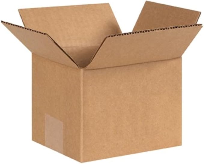 Secure Seal - 8x7x6 Pack of 50 Corrugated Cardboard Packing Shipping Mailing Moving Carton Boxes