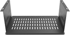 JINGCHENGMEI Under Desk Computer Mount for Small Form Factor SFF Computers and PCs, W 17.3" x H 6.5" x D 12", Compatible with PlayStation 4, PS4 Slim, PS4 Pro for Under Desk Gaming (6.5inch High)