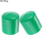 uxcell 10pcs Rubber End Caps 40mm ID Vinyl Round End Cap Cover Screw Thread Protectors Dark Green