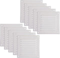 Vent Systems - 5 x 5 Inch (Inner) Pack of 10 White Metal Square Soffit Air Vent Grille Cover, Register Vent Deflector Louver Built-in Mesh HVAC for Bathroom Home Office Kitchen 6.5" x 6.5" (Outer)