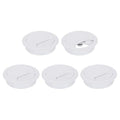uxcell 5 Pcs 60mm (2.36 Inch) Desk Grommet, Plastic Cable Hole Cover, Wire Cord Cable Organizer for Home Office Computer Desk Cabinet, White
