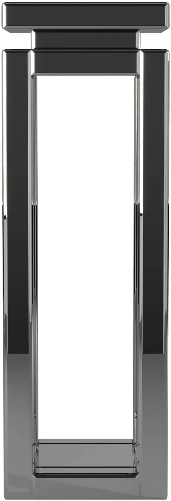 Howard Elliott Small Silver Mirrored Pedestal Accent Table for Home Decoration, Mirrored Finish Design End Table for Bedroom, Entryway or for Any Room, 12 x 12 x 28 Inches