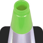 6 Pack 18" Inch Green PVC Traffic Cones with Heavy-Duty Base, High-Visibility All-Weather Safety Cones for Road Construction, Parking Lot, and Garage Use (6, Green, 18" Medium)