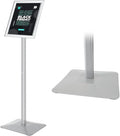 Sign Stand for Display, 11lbs Integrated Rod Heavy Duty Pedestal Floor Signage Stand Holder, for Outdoor or Indoor Advertising (8.5 x 11, Silver)