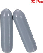 uxcell 20pcs Rubber End Caps 3mm(1/8") ID Vinyl PVC Round Tube Bolt Cap Cover Screw Thread Protectors Grey