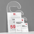 2 Pack Label Holder Price Tag Displays Sign Holder Data Card Holder Ads Display Stand for Retail Store Clothing Price Tag (M (A6) 100*150mm/3.94*5.91inches)