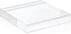 Red Co. Crystal Clear Polished Solid Acrylic Cube Jewelry Display Stand Pedestal Riser, 1” x 6” x 6”