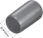 uxcell 10pcs Rubber End Caps 12mm ID Vinyl Round End Cap Cover Screw Thread Protector Dark Grey