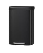Garvee 21 gal / 80 L Metal Trash Can with Lid, Large Garbage Can for Kitchen, Rustproof Step-on Kitchen Metal Trash Bin with Liner Rim, Rear Handle, Soft Close Plastic Lid, Black