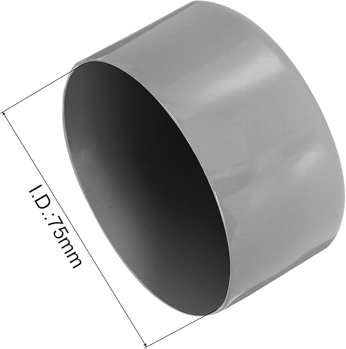 uxcell 5pcs Rubber End Caps Protective Caps 75mm ID Vinyl PVC Round Tube Bolt Cap Cover Screw Thread Protectors Light Gray