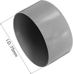 uxcell 5pcs Rubber End Caps Protective Caps 75mm ID Vinyl PVC Round Tube Bolt Cap Cover Screw Thread Protectors Light Gray