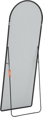 VEVOR Arched Full Length Mirror, 65'' x 22'', Large Free Standing Leaning Hanging Wall Mounted Floor Mirror with Stand Aluminum Alloy Frame, Full Body Dressing Mirror for Living Room Bedroom, Black
