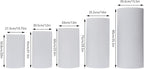 5Pcs Cylinder Pedestal Stands 20''/21.5''/23.5'' /29.5''/35.5'' Round Cylinder Pedestal Pillars Metal Pedestals Display Cake Cylinder Stand Dessert Display Pillars Dessert Stand for Party Decoration