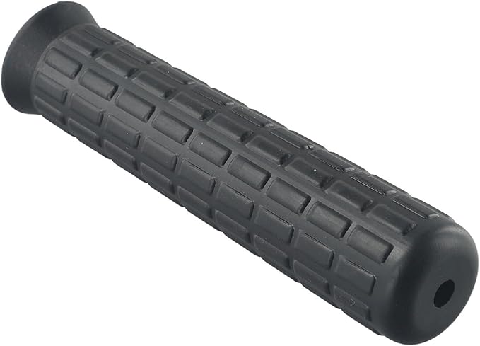 2Pcs Wheelbarrow Rubber Handles Replacement, Anti-slip Handle Grip Covers Weatherproof Handles Non-Slip Round Tubes for Garden Carts(114x20mm Black)
