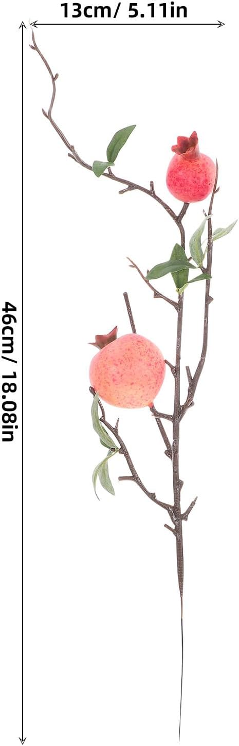 VICASKY Realistic Faux Pomegranate Branches Pink Stems for Home Office Decor Versatile Artificial Plants for Wedding Arrangements and Commercial Display Accent