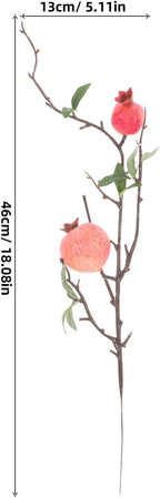 VICASKY Realistic Faux Pomegranate Branches Pink Stems for Home Office Decor Versatile Artificial Plants for Wedding Arrangements and Commercial Display Accent