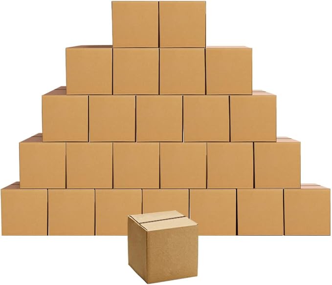 Edenseelake Cardboard Boxes 6 x 6 x 6 inches Small Shipping Boxes, 25 Pack