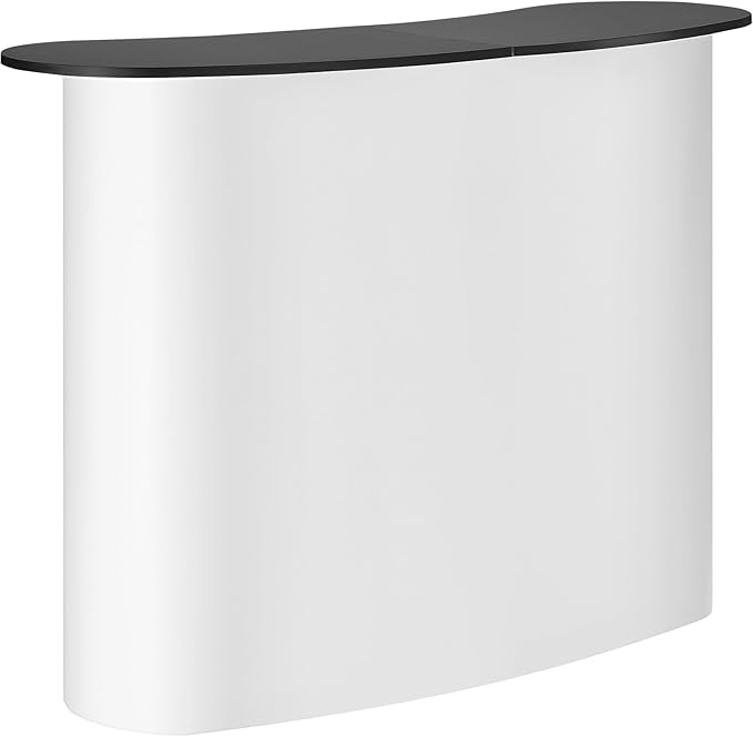 VEVOR Portable Tradeshow Podium Table, 51.18" x 18.31" x 37.4", Display Exhibition Counter Stand Booth Fair with Wall, Foldable Promotion Retail Bar Table Pop Up Podium with Storage Rack, Carrying Bag