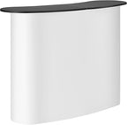 VEVOR Portable Tradeshow Podium Table, 51.18" x 18.31" x 37.4", Display Exhibition Counter Stand Booth Fair with Wall, Foldable Promotion Retail Bar Table Pop Up Podium with Storage Rack, Carrying Bag