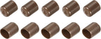 uxcell 10pcs Rubber End Caps 16mm(5/8") ID Vinyl Round End Cap Cover Screw Thread Protectors Brown