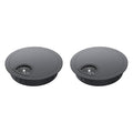 2 Pack Desk Grommet 2-3/8 Inch 60mm, Zinc Alloy Computer Desk Wire Hole Cover, Office Desktop Cord Cable Hole Metal Ring, Black
