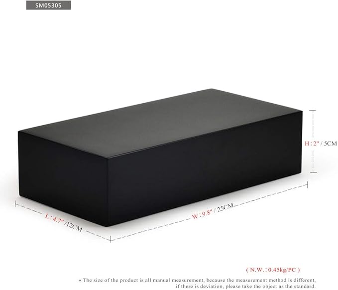 Oirlv Solid Wood Minimalism Style Jewelry Display Stand Showcase Jewelry Organizer Black Square Holder (SM05305)