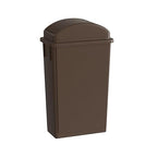 23 Gallon Brown Slim Jim Trash Can with Swing Top Lid