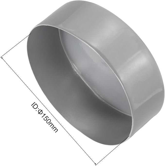 uxcell 4pcs Rubber End Caps 5 15/16"(150mm) ID Vinyl Round End Cap Cover Screw Thread Protectors Dark Grey, 50mm Height