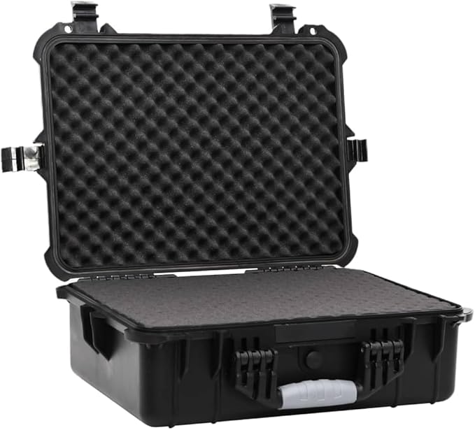 PP Portable Flight Case, Lockable Tool Box for Transportation Travelling, Protective Equipment Case, 20.5"x15.7"x7.5", -285