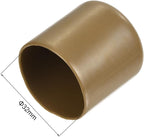 uxcell 10pcs Rubber End Caps 32mm(1 1/4") ID Vinyl Round End Cap Cover Screw Thread Protectors Light Brown