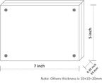 NIUBEE 5x7 Acrylic Picture Frame 5 Pack, 20% Thicker Block Clear Double Sided Photo Postcard Display