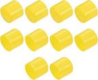 uxcell 10pcs Rubber End Caps 32mm(1 1/4") ID Vinyl Round End Cap Cover Screw Thread Protectors Yellow