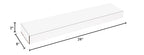 Box USA BM2662 Corrugated Mailers, 26" x 6" x 2" White (Pack of 50)