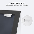 Amorho Bathroom Mirror Black, 60 X30 Inch Thick Metal Framed Wall Mirrors for Over 2 Sinks, Bedroom, Living Room, Entryway, Large Rectangle Wall-Mounted Mirrors.