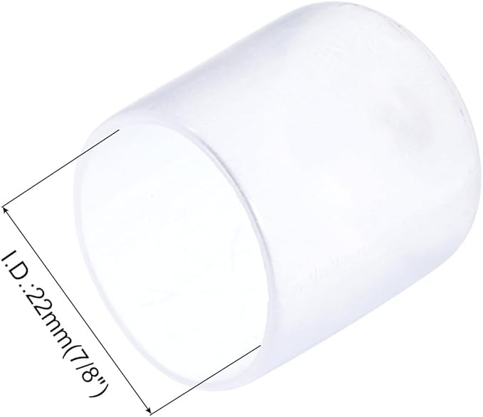 uxcell 10pcs Rubber End Caps 22mm(7/8") ID Vinyl Round End Cap Cover Screw Thread Protectors Clear