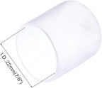 uxcell 10pcs Rubber End Caps 22mm(7/8") ID Vinyl Round End Cap Cover Screw Thread Protectors Clear