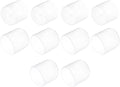 uxcell 10pcs Rubber End Caps 29mm(1.1") ID Vinyl Round End Cap Cover Screw Thread Protectors Clear