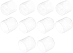 uxcell 10pcs Rubber End Caps 29mm(1.1") ID Vinyl Round End Cap Cover Screw Thread Protectors Clear