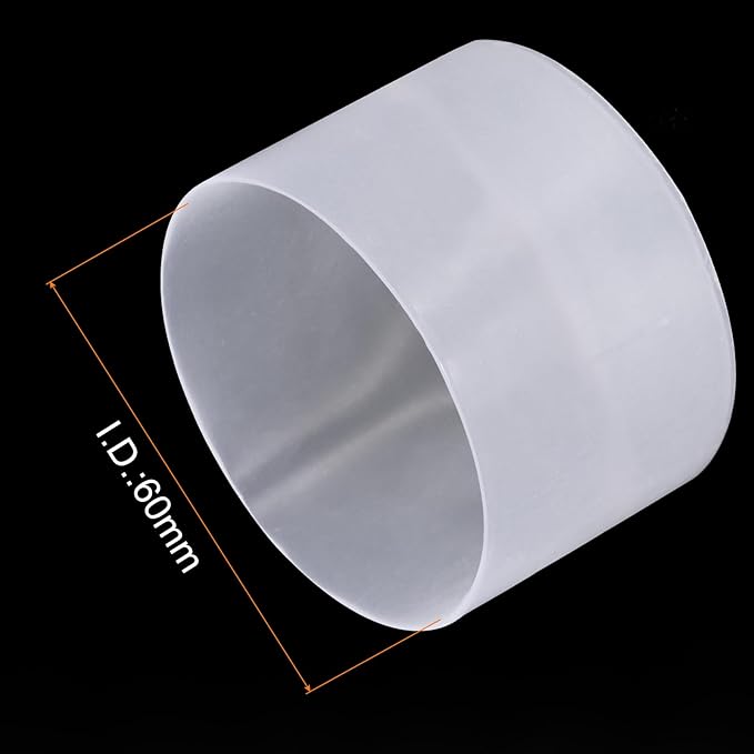 uxcell 10pcs Rubber End Caps 60mm(2.4") ID Vinyl Round End Cap Cover Screw Thread Protectors Clear