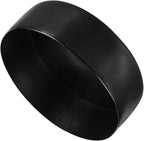 uxcell 4pcs Rubber End Caps 180mm ID Vinyl Round End Cap Cover Screw Thread Protectors Black, 50mm Height