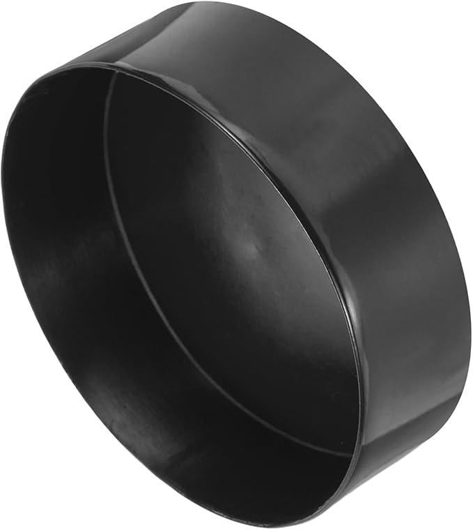 uxcell 4pcs Rubber End Caps 170mm(6 11/16 Inch) ID x 80mm(3 1/8 Inch) H Vinyl Round End Cap Cover Screw Thread Protectors Black